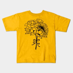 Bloom with Beauty: A Bouquet of Flowers Kids T-Shirt